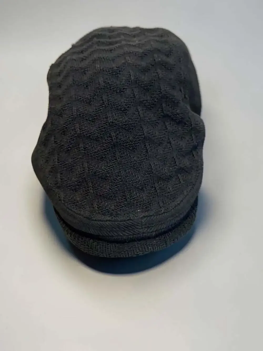 Aldo Newsboy Cap Size L Black Knit Flat Hat